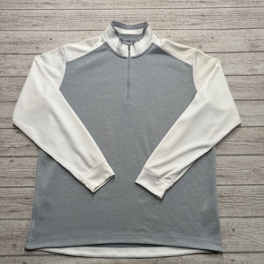 Nike Golf Sweatshirt Men's XL Gray Dri-FIT Quarter Zip Tour Performance Pullover
